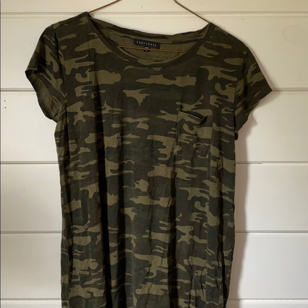Army Green Camo T Shirt Dress